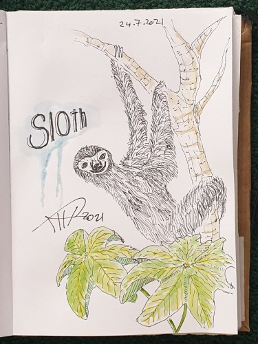 ali radwani sketch pen pencile water color sketchbook