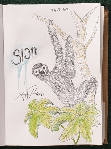 ali radwani sketch pen pencile water color sketchbook