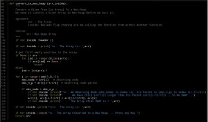 Ali Radwani python code heap sorting algorithm