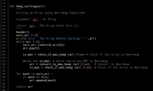 ali radwani ahradwani.com python project code heap sorting algorithm