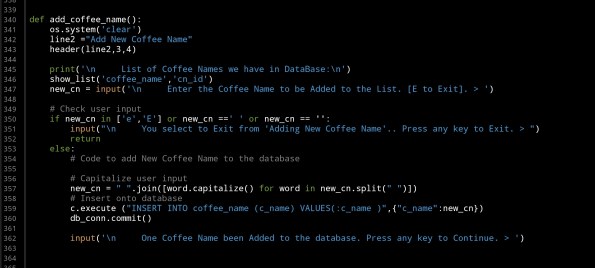 python project sql sqlite code coffee consumption ali radwani