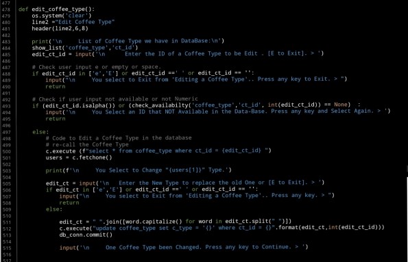 python project code coffee consumption ali radwani