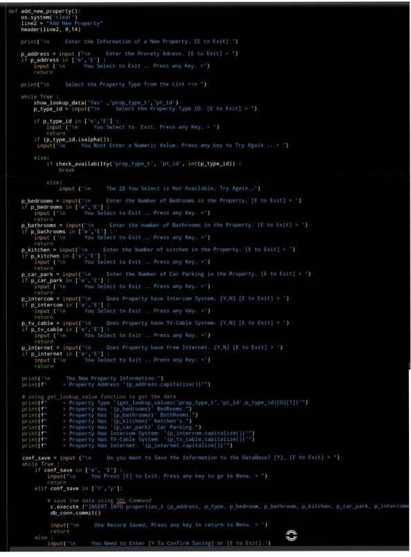 python project Properties Maintenance System code by ali radwani doha qatar
