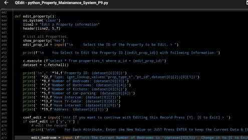 python project Properties Maintenance System code by ali radwani doha qatar